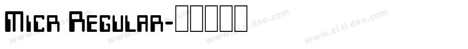 Micr Regular字体转换